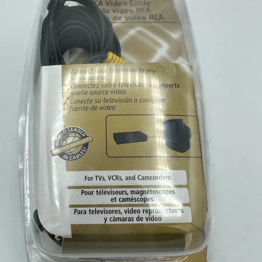 Lot 2 Belkin RCA Video Cable Gold Plated Connect TV To Any Video Source 12 Ft